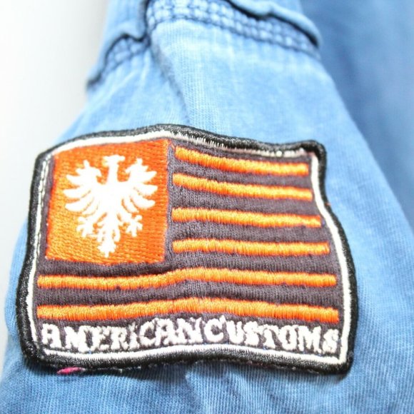 Affliction Chop Shop Slit V-Neck T-Shirt H10923 - Picture 6 of 8